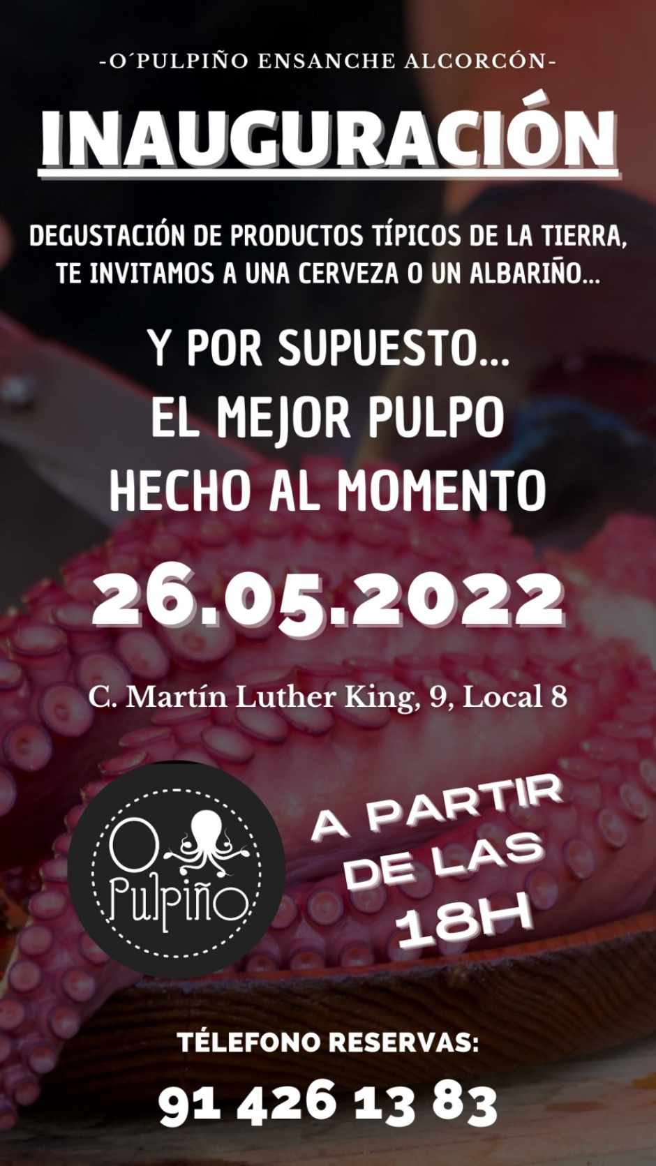 O´Pulpiño abre su nuevo local en Alcorcón este jueves