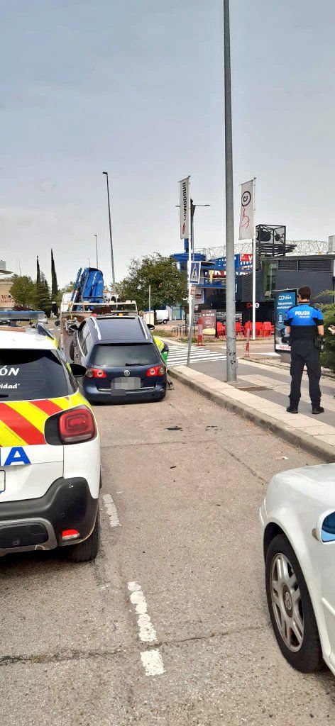 Aparatoso accidente en la A-5 en Alcorcón