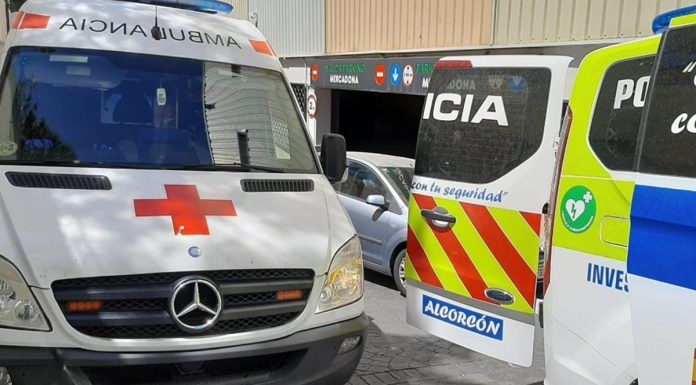 Un herido tras un accidente de tráfico en un parking de Alcorcón