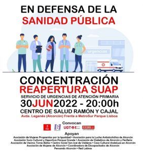 Nueva manifestación contra el cierre del SUAP de Alcorcón