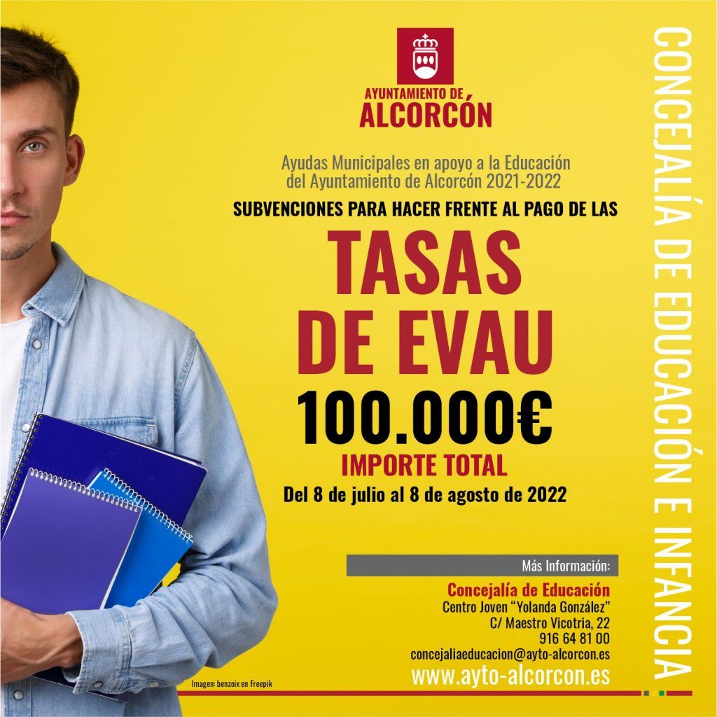 Ya se conoce cuándo se podrán pedir las ayudas para la EVAU en Alcorcón