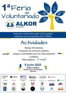 Éxito en la I Feria del Voluntariado de Alcorcón, organizada por estudiantes del Colegio Alkor