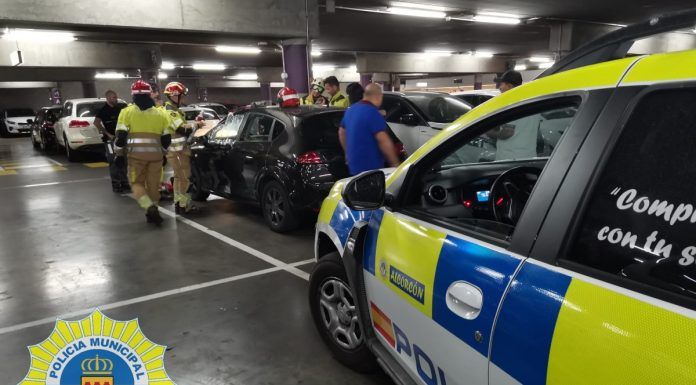 Bebé de tres años atrapado en el parking de Tres Aguas en Alcorcón