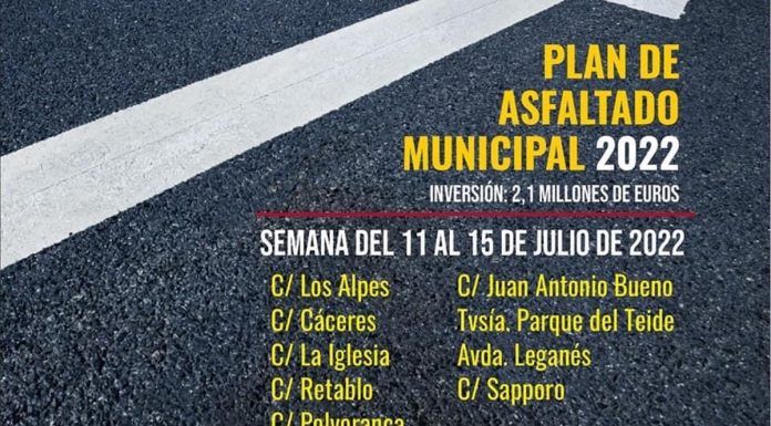 El Plan de Asfaltado de Alcorcón continúa en nuevas calles
