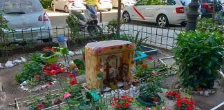 La nueva obra de arte de Rufino, el jardinero que triunfa en Alcorcón