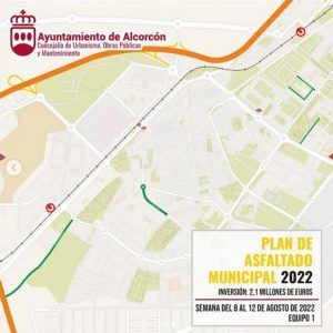 Las calles afectadas por las obras del Plan de Asfaltado durante esta semana en Alcorcón