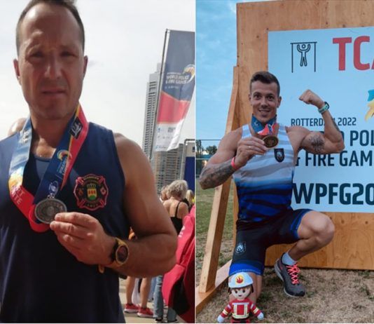 Medallas bomberos Alcorcón Juegos Mundiales Policías