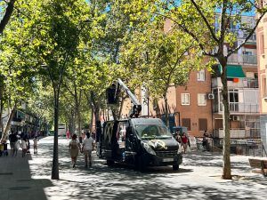 Las luces de la Calle Mayor de Alcorcón ya se están preparando