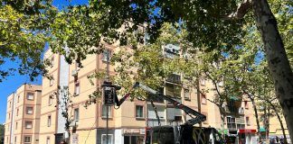Las luces de la Calle Mayor de Alcorcón ya se están preparando