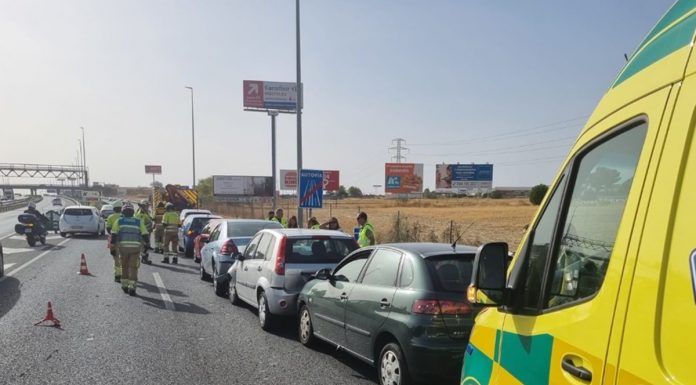 Accidente múltiple en carretera en Alcorcón