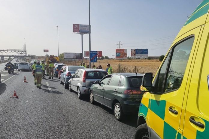 Accidente múltiple en carretera en Alcorcón