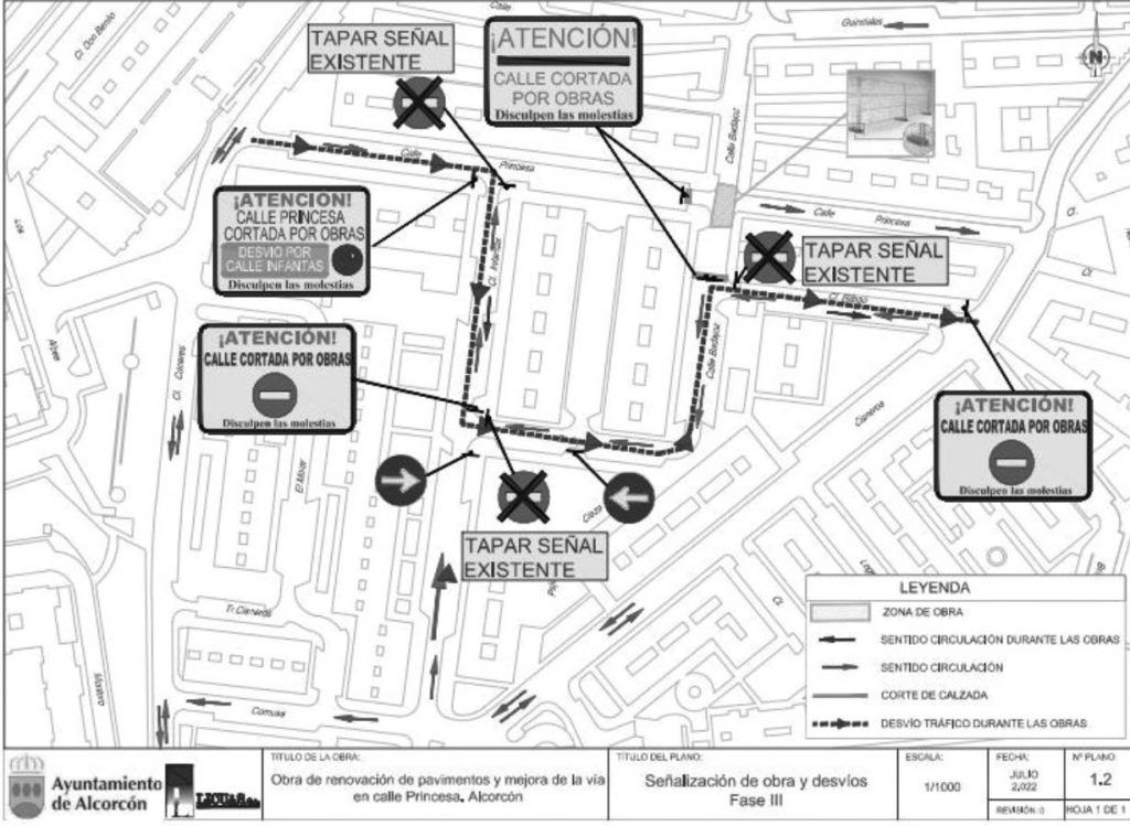 Nuevas obras en varias calles de Alcorcón