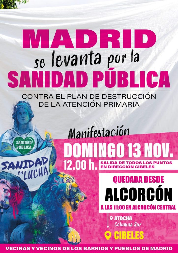 Jesús Santos anima a los vecinos de Alcorcón a acudir a la manifestación contra la sanidad madrileña