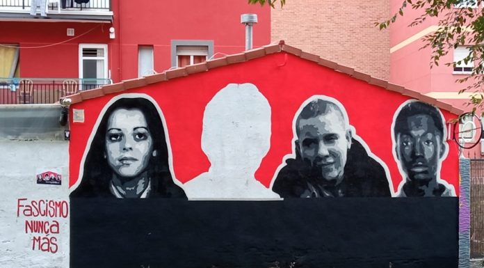 Pintan un mural en Alcorcón en homenaje a cuatro jóvenes asesinados