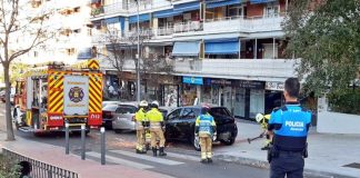 Una conductora se accidenta en Alcorcón tras distraerse con el GPS