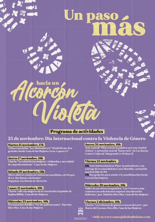 El Ayuntamiento presenta 'Alcorcón Violeta' con motivo del Día Internacional contra la Violencia de Género