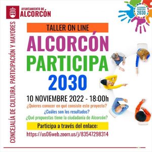 El Ayuntamiento organiza el taller online 'Alcorcón Participa 2030'