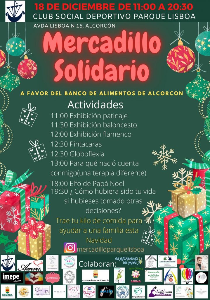 Vuelve el Mercadillo Solidario de Alcorcón en estas Fiestas de Navidad