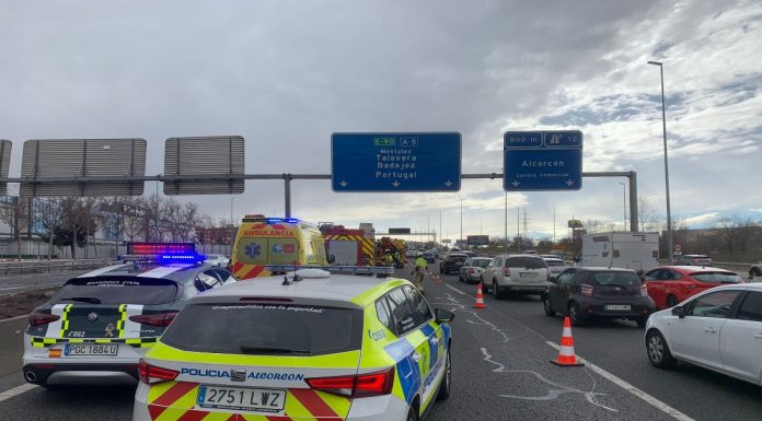 Accidente múltiple en la A-5 a su paso por Alcorcón Accidente múltiple en la carretera A5 a su paso por Alcorcón