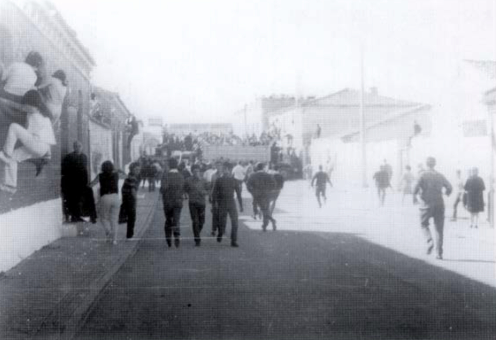 Calle Mayor durante los encierros