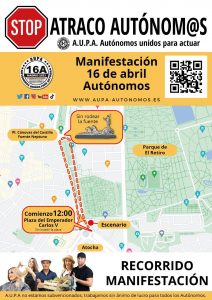 Manifestación en Madrid para los autónomos de Alcorcón y de toda la región