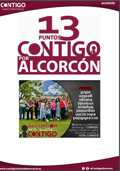 Los 13 puntos clave de la candidatura de Contigo Alcorcón