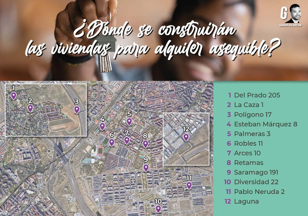 Alquileres por menos de 550 euros: el plan de vivienda de Ganar Alcorcón