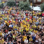 Resaca teñida de amarillo en Alcorcón