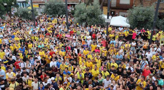 Resaca teñida de amarillo en Alcorcón