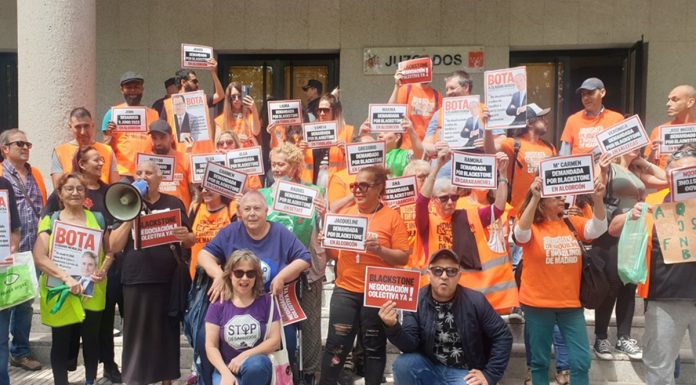 Protesta en Alcorcón contra las subidas de alquiler a decenas de vecinos por fondos buitre