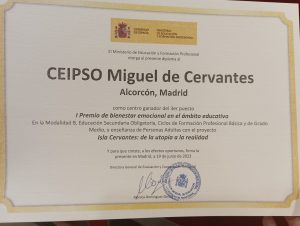 El Miguel de Cervantes de Alcorcón recibe el Tercer Premio de Bienestar Emocional