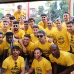 Resaca teñida de amarillo en Alcorcón
