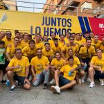 Resaca teñida de amarillo en Alcorcón
