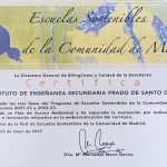 El IES Prado Santo Domingo certificado como Escuela Sostenible