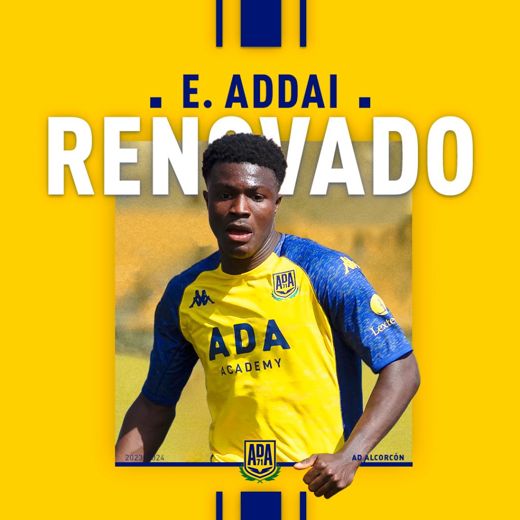 Emmanuel Addai seguirá vinculado al Alcorcón por una temporada más