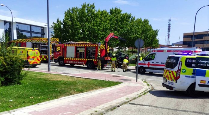 Nuevo accidente producido por un choque entre dos vehículos en Alcorcón