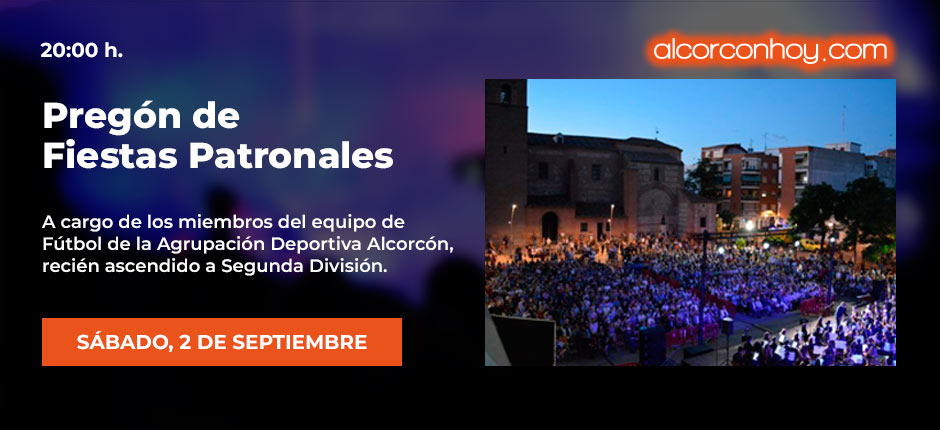 Pregón fiestas patronales Programa Fiestas Alcorcón 2023