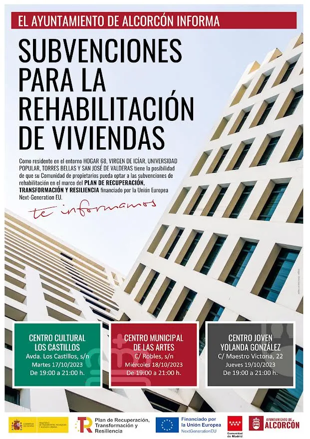 Las ayudas para la rehabilitación de viviendas llegan a Alcorcón
