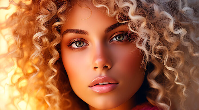 cabello rizado deslumbrante
