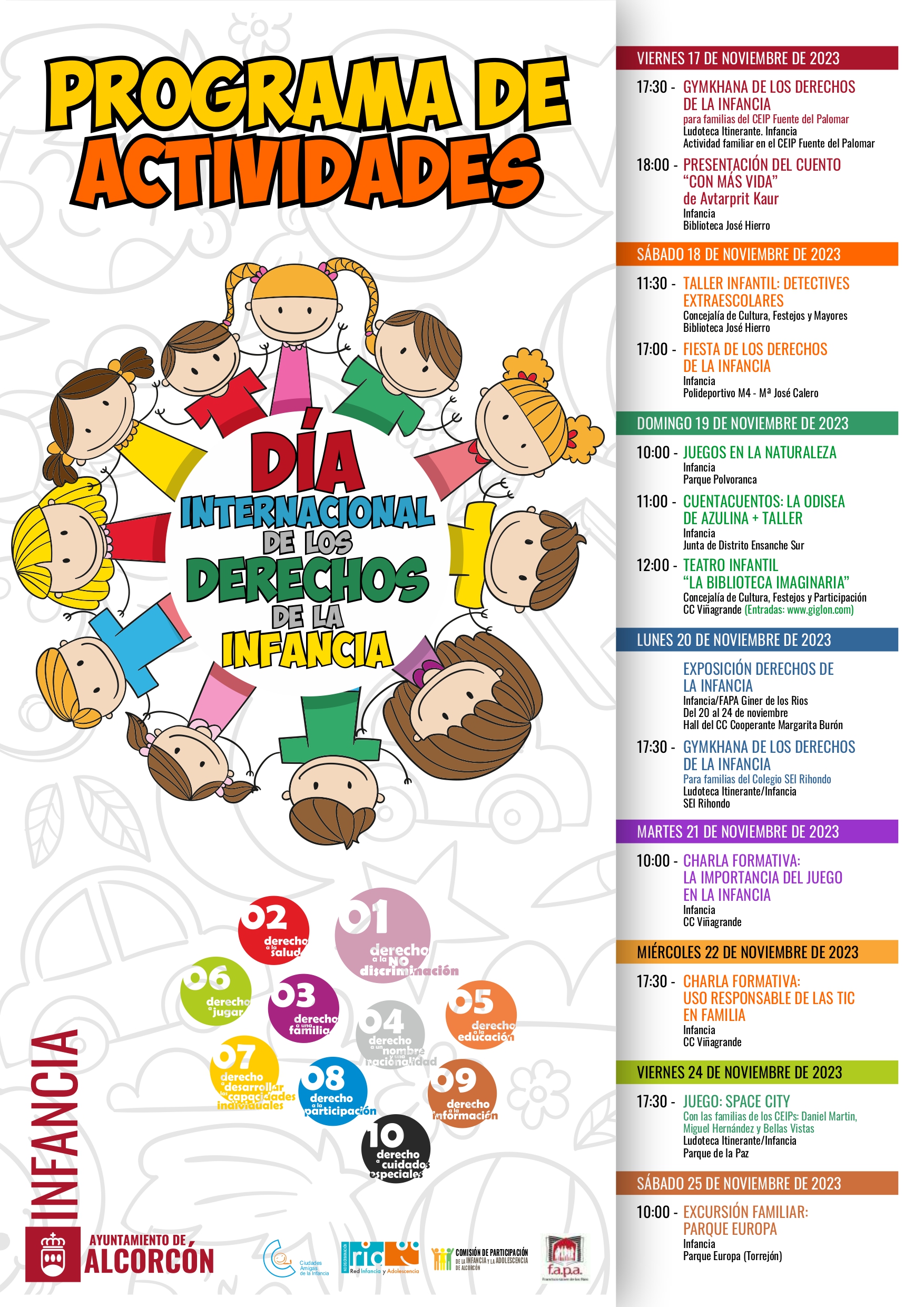 Alcorcón celebra el Día Mundial del Niño con varias actividades