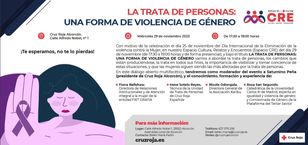 La Cruz Roja de Alcorcón organiza una charla sobre la trata de personas