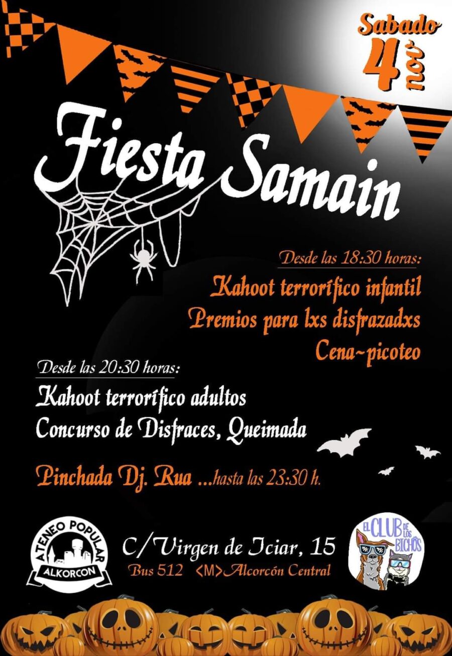 El Ateneo Popular de Alcorcón organiza la Fiesta Samain