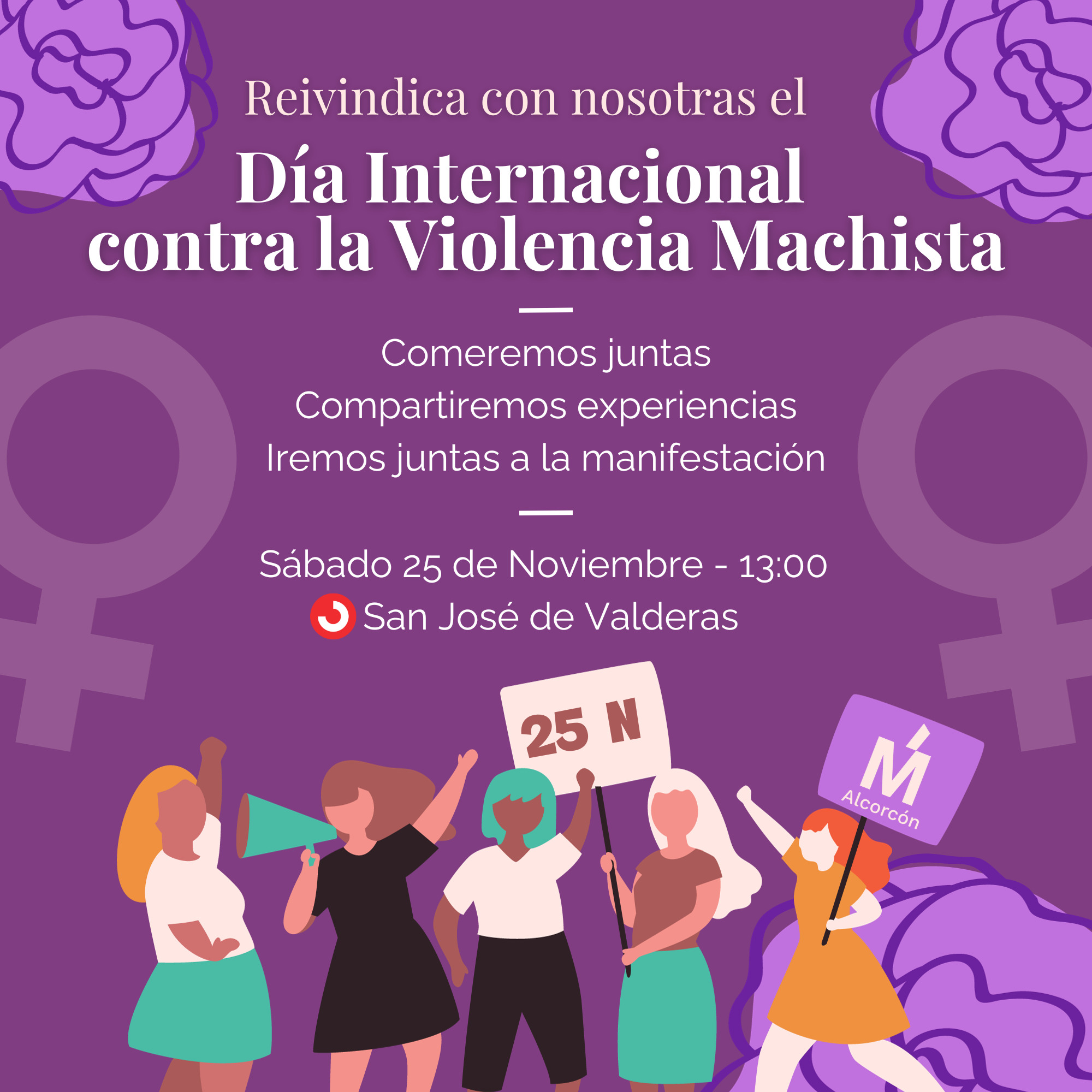 Más Madrid Alcorcón organiza una convocatoria por el Día Internacional para la Eliminación de la Violencia de Género