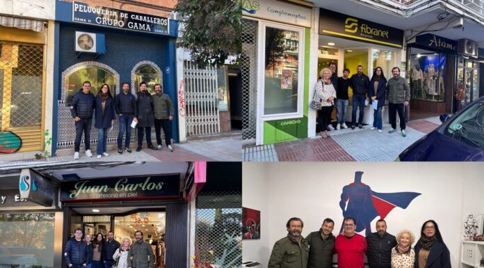 Vox Alcorcón visita a los diferentes establecimientos de Blackcorcón Friday