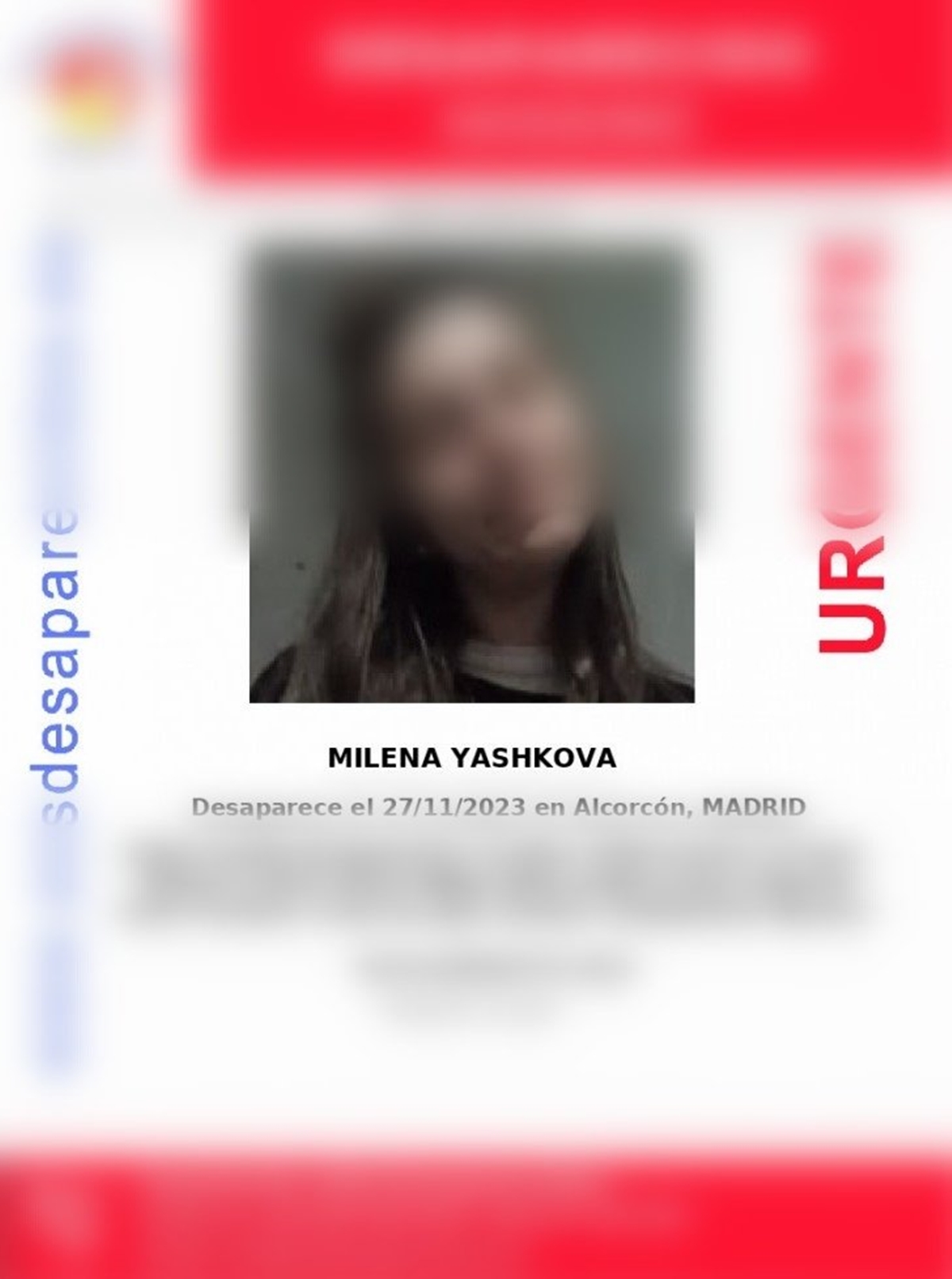La adolescente ucraniana desaparecida en Alcorcón ha sido localizada