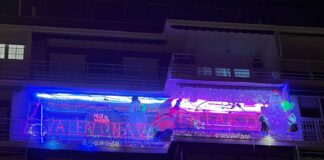 El inicio de la Navidad en Alcorcón lo marca la fachada luminosa de siempre