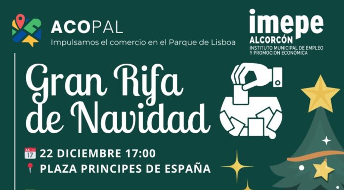 La Asociación de comerciantes y hosteleros de Parque Lisboa organiza la Gran Rifa de Navidad de Alcorcón