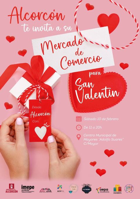 Organizan un mercadillo de San Valentín en Alcorcón para impulsar el comercio local