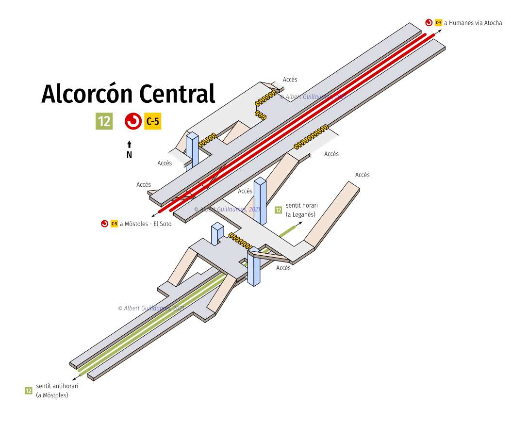 Así son las estaciones de metro de Alcorcón vistas en 3D