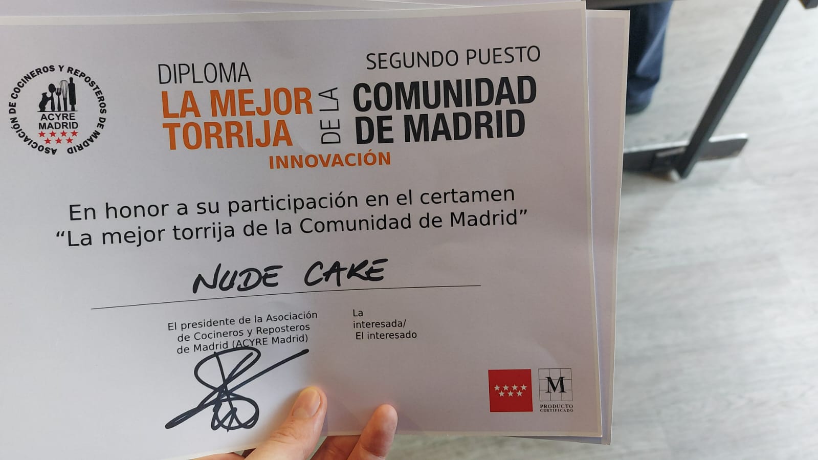 Nude Cake, obrador artesanal de Alcorcón, premio a la segunda mejor torrija de la Comunidad de Madrid